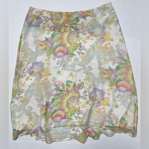 New Frontier Silk Floral Skirt